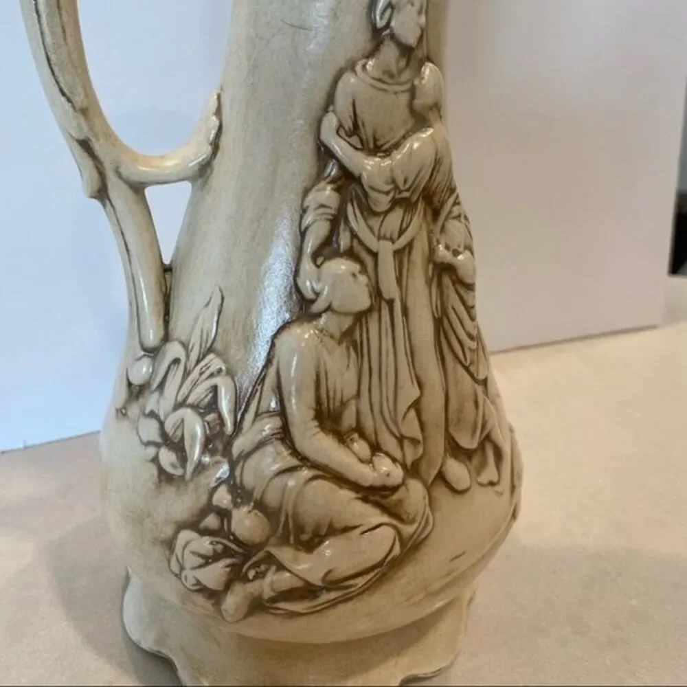 Samuel Alcock Ewer Jug Pitcher Naomi and her Daughters-in-Laws Ruth & Ophra - Picture 5 of 10